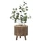 Vintiquewise Wooden Stump Tree Log with Bark Planter Pot with Small Tree Branch Legs QI003837 - alternate 1